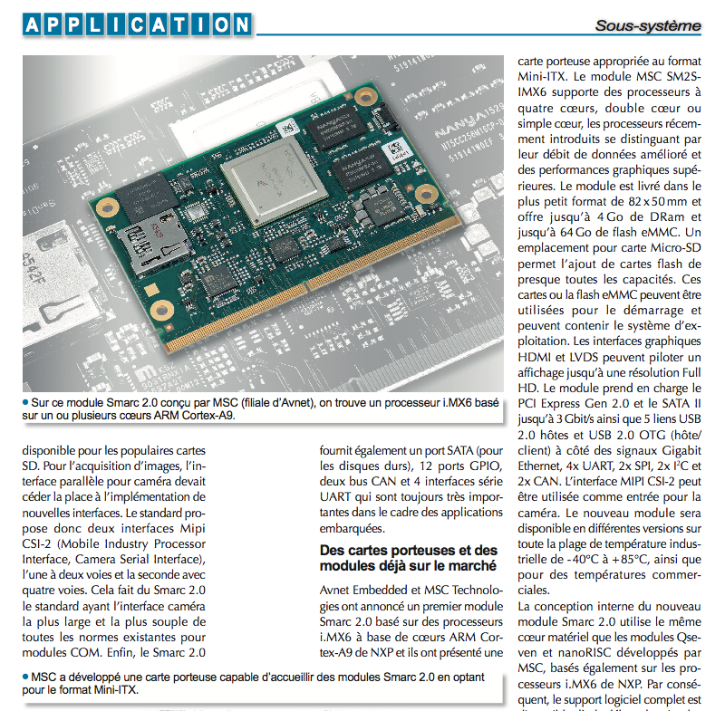 Le module processeur Smarc entame une seconde vie