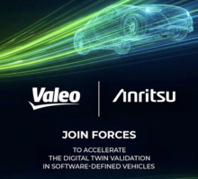 Valeo et Anritsu coopère autour du véhicule défini par logiciel