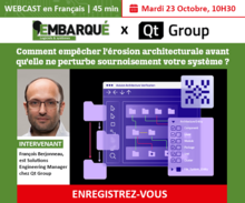 Webinaire Qt sur l'érosion d'une architecture logicielle Octobre 2025
